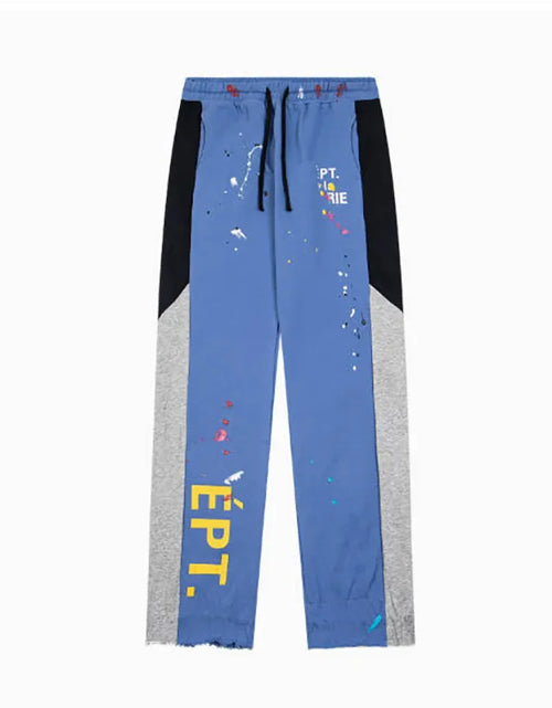 Load image into Gallery viewer, Men'S Designer Spring Graffiti-Print Sports Trousers: Letter-Print, Colour-Blocked, Drawstring, Splash-Paint Street Style
