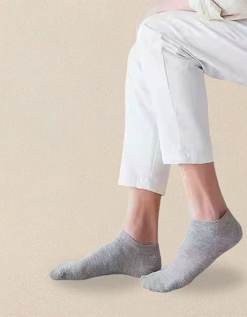 Load image into Gallery viewer, 10/20/40 Pairs Men'S Boat Socks Business Sport Sweat Absorption Mature Summer Autumn Solid Color Versatile Ankle Socks
