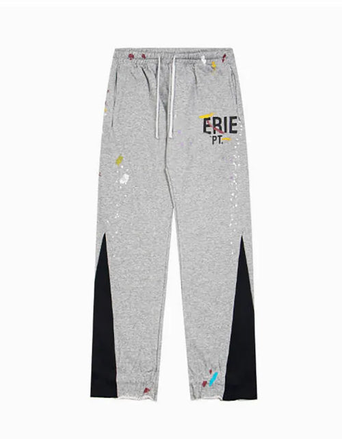 Load image into Gallery viewer, Men'S Designer Spring Graffiti-Print Sports Trousers: Letter-Print, Colour-Blocked, Drawstring, Splash-Paint Street Style
