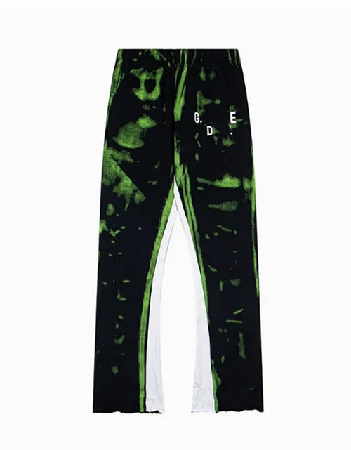 Load image into Gallery viewer, Men'S Designer Spring Graffiti-Print Sports Trousers: Letter-Print, Colour-Blocked, Drawstring, Splash-Paint Street Style
