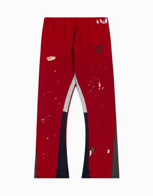 Load image into Gallery viewer, Men'S Designer Spring Graffiti-Print Sports Trousers: Letter-Print, Colour-Blocked, Drawstring, Splash-Paint Street Style
