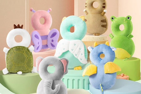 Baby Head Protector Backpack Pillow Soft Cotton Protective Cushion Cartoon Security Pillows Cute Backpack for Baby Walking Crawl