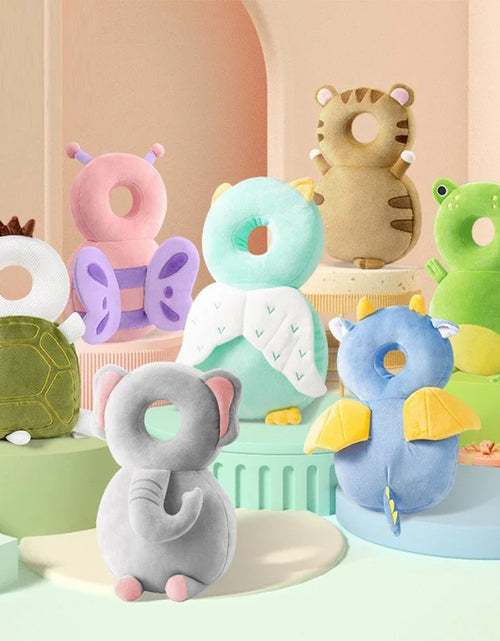 Load image into Gallery viewer, Baby Head Protector Backpack Pillow Soft Cotton Protective Cushion Cartoon Security Pillows Cute Backpack for Baby Walking Crawl
