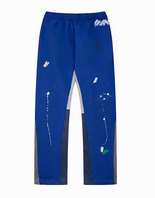 Load image into Gallery viewer, Men'S Designer Spring Graffiti-Print Sports Trousers: Letter-Print, Colour-Blocked, Drawstring, Splash-Paint Street Style
