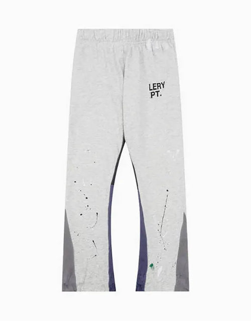 Load image into Gallery viewer, Men'S Designer Spring Graffiti-Print Sports Trousers: Letter-Print, Colour-Blocked, Drawstring, Splash-Paint Street Style
