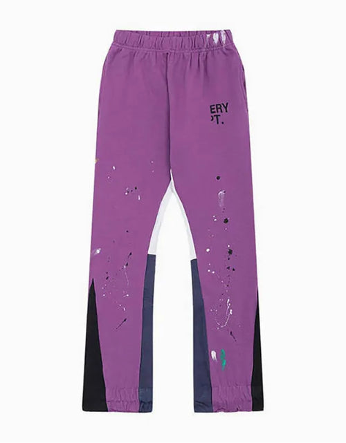 Load image into Gallery viewer, Men'S Designer Spring Graffiti-Print Sports Trousers: Letter-Print, Colour-Blocked, Drawstring, Splash-Paint Street Style
