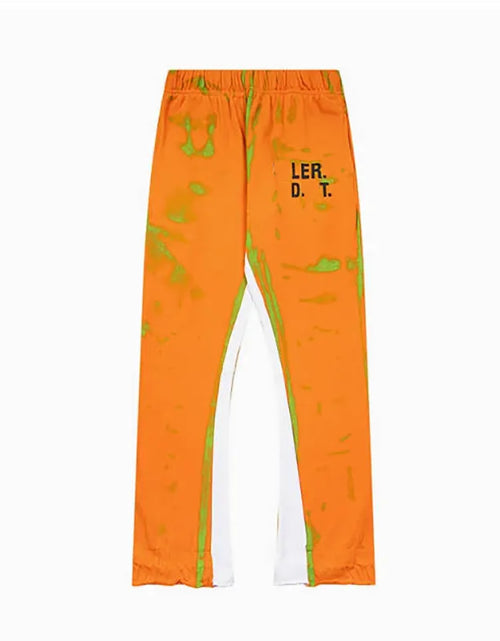 Load image into Gallery viewer, Men'S Designer Spring Graffiti-Print Sports Trousers: Letter-Print, Colour-Blocked, Drawstring, Splash-Paint Street Style
