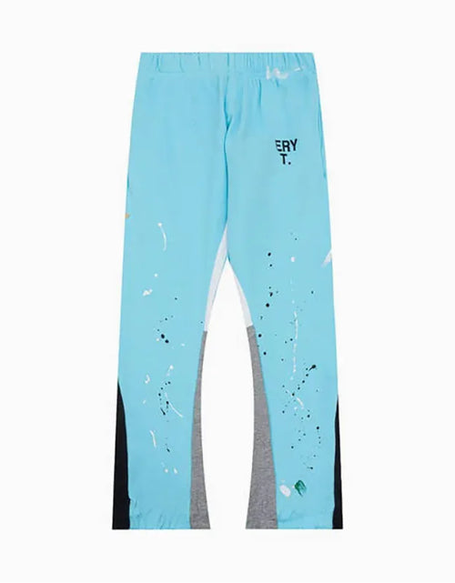 Load image into Gallery viewer, Men'S Designer Spring Graffiti-Print Sports Trousers: Letter-Print, Colour-Blocked, Drawstring, Splash-Paint Street Style
