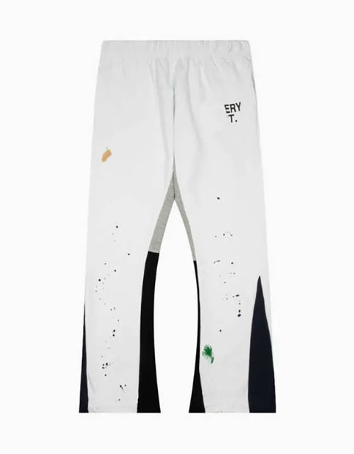 Load image into Gallery viewer, Men'S Designer Spring Graffiti-Print Sports Trousers: Letter-Print, Colour-Blocked, Drawstring, Splash-Paint Street Style
