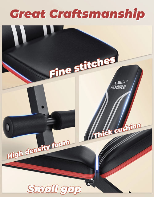 Load image into Gallery viewer, Adjustable Folding Weight Bench for Home Gym, Includes Resistance Bands
