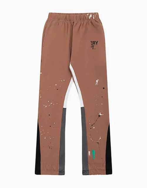 Load image into Gallery viewer, Men'S Designer Spring Graffiti-Print Sports Trousers: Letter-Print, Colour-Blocked, Drawstring, Splash-Paint Street Style
