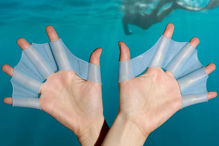 Silicone Swimming Fins Flipper Men Women Child Swim Pool Sport Professional Training Finger Hand Webbed Gloves Paddles Equipment