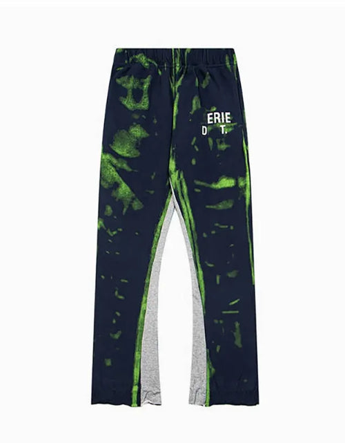 Load image into Gallery viewer, Men'S Designer Spring Graffiti-Print Sports Trousers: Letter-Print, Colour-Blocked, Drawstring, Splash-Paint Street Style
