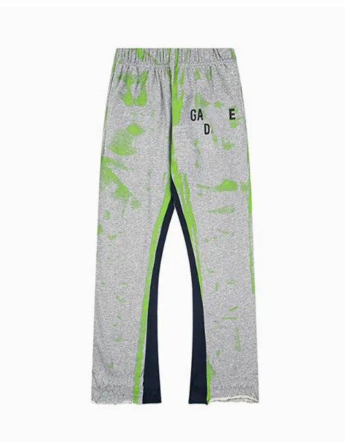 Load image into Gallery viewer, Men'S Designer Spring Graffiti-Print Sports Trousers: Letter-Print, Colour-Blocked, Drawstring, Splash-Paint Street Style
