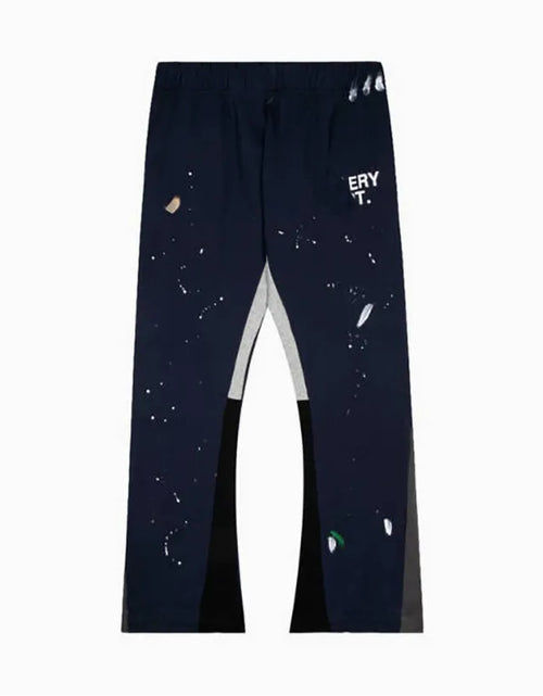 Load image into Gallery viewer, Men'S Designer Spring Graffiti-Print Sports Trousers: Letter-Print, Colour-Blocked, Drawstring, Splash-Paint Street Style
