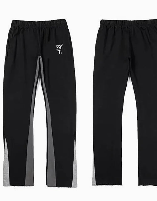 Load image into Gallery viewer, Men'S Designer Spring Graffiti-Print Sports Trousers: Letter-Print, Colour-Blocked, Drawstring, Splash-Paint Street Style
