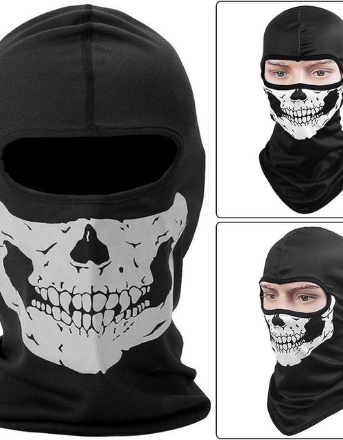 Load image into Gallery viewer, Motorcycle Game Balaclava Hood Ghost Skull Full Face Cover CS Halloween Mask US
