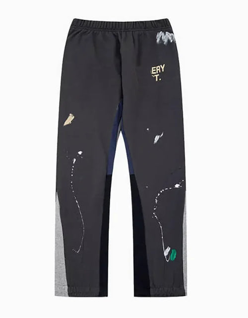 Load image into Gallery viewer, Men'S Designer Spring Graffiti-Print Sports Trousers: Letter-Print, Colour-Blocked, Drawstring, Splash-Paint Street Style
